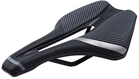 VOANZO Ammortizzazione della sella della bicicletta Robusto seggiolino per bicicletta universale per MTB Road Bike Sella per mountain bike 245x143mm (nero + grigio)