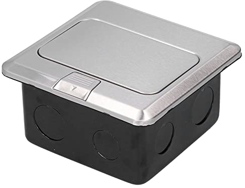 Presa di Terra Incasso in Acciaio Inossidabile Impermeabile con Spina Europea Presa Pavimento a 2 Vie CA 250 V