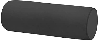 Neck Roll Pillowcases Velvet Cylindrical Pillow Covers 16x6 with Hidden Zipper for House Home Decor Neck Roll Pillow Cervical Neck Roll Memory Pillow Cylinder Round Cushion (Black, 16x6)