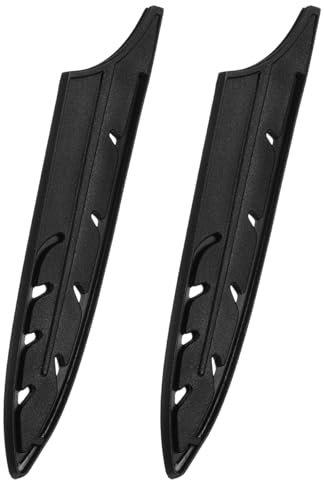 sourcing map 2Stk Messer Schutzhüllen Schneidenschutz für Messer für 5 Küchenmesser Schneide Klingenschutz Universal Messerscheide für Küche Schwarz