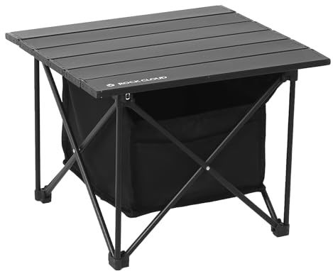 ROCK CLOUD Portable Folding Camping Table Upgrade Frame More Stable Ultralight Aluminum Outdoor Beach Table with Storage Bag for Camping Hiking Backpacking Picnic