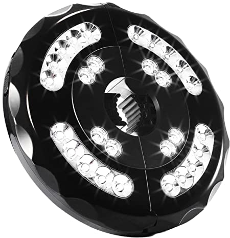 Gadpiparty Akku Betriebene Led Sonnenschirm Beleuchtung Mit Drei Helligkeitsstufen Kabellose Outdoor Zeltleuchte Flexible Klemme Schwarz Für Garten Terrasse Picknick Und Grillen