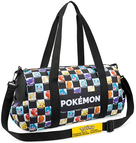 Pokémon Bolsa Deporte Niño Bolsa de Viaje Niña Adolescente Bolso Pikachu para Piscina Playa Gym Bolsos de Viaje Fin de Semana con Bandolera