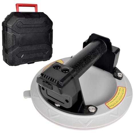 Colexy Ventosa aspirante per aspirapolvere, 8 pollici, autosufficiente, portata 200 kg, sollevatore a batteria, aspiratore per piastrelle, vetro, piastre in acciaio