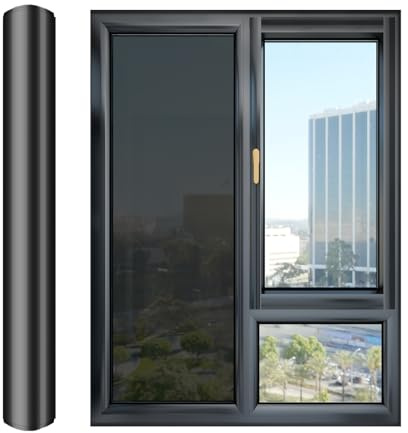 Pellicola Privacy per Finestre - Pellicola Riflettente per Blocco Solare con Vista Esterna Non Interna | Autoadesivo Specchiato con Controllo Termico e Vedere Fuori Non Dentro per Porte Vetrate, Casa