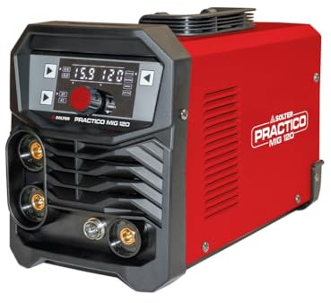 Solter PRÁCTICO MIG 120 LD – Soldadora Inverter Sinérgica 3 en 1 MIG/MAG, FCAW-S sin gas, MMA y LIFT TIG – 120A, Portátil y Compacta