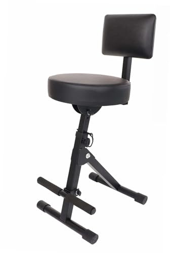 BEALIFE Taburete Musical Plegable para Guitarra, Apto para Todos, Altura Ajustable y Soporte Acolchado Que Mejora la Comodidad, Taburete Plegable para Guitarra y batería.