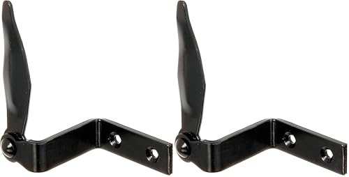 Alberts 307202 Fensterladen-Feststeller | Marseillias, zum Anschrauben | Stahl, kataphoretisch aufgetragener schwarzer Tauchlack | 50 mm (Packung mit 2)
