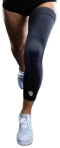 Vital Salveo -Germanium Recovery Compression Sports Full Leg Sleeve Length Thigh Calf Long Knee Sleeve with UV protection Support Single Tight. For Basketball, Arthritis Men and Women (1 PC)-Medium