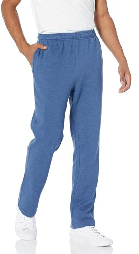 Amazon Essentials Men's Fleece Open Bottom Sweatpant (Available in Big and Tall), Blue Heather, M