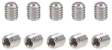 uxcell 50Pcs M3x4mm Internal Hex Socket Set Grub Screws Flat Point 304 Stainless Steel Screw