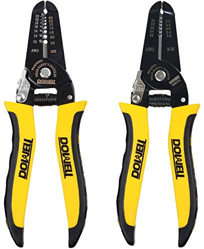 DOWELL Herramienta pelacables de 10-22AWG+22-30AWG herramienta pelacables, herramienta de mano multifunción para electricista, 2 piezas