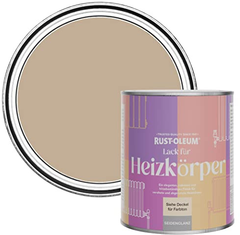 Rust-Oleum Brown Heat Resistant Radiator Paint in Satin Finish - Salted Caramel 750ml