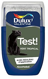 Dulux Valentine Peinture Testeur Crème de Couleur - Murs et Boiseries - Mat - Couleur Vert Tropical 30 ml