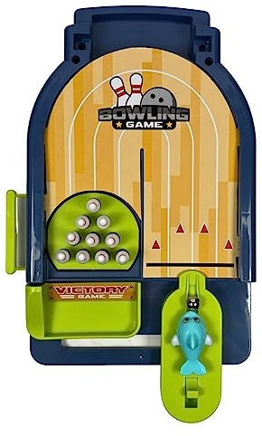Toi-Toys Mini Tisch Bowling Spielzeug mit 10 Pins und Bällen