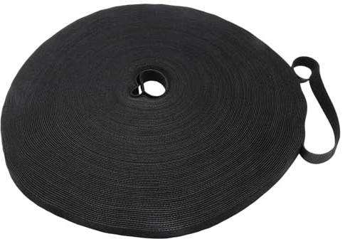 YuGtcen Plant Ties 131ft Feet, Plant Tape Reusable Nylon Hook and Loop Tape, Garden Strap for Climbing Plants Supports, Tree Ties for Flower Vine Tomato Branches, Cable Wire (Black)