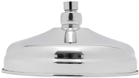 Girevole a 360°, antico, soffione a pioggia, resistente alla ruggine e alla corrosione, soffione doccia in acciaio inox (argentato)