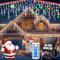 RJEDL Outdoor Solar Christmas Icicle Lights 18+5m/75.5ft 600 Led Icicle String Lights with USB Port & Remote Control Solar Hanging Lights Waterproof for Outside Backyard Balcony Decor