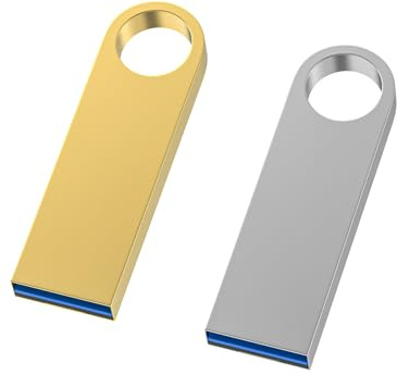 Wooolken Clé USB 3.0 Métal 128 Go Lot de 2,Mini Clés USB étanches 128 Go 3.0 pour PC,Ordinateur Portable,Stockage de données informatiques, Porte-clé