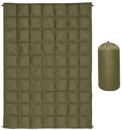 Campingfilt – dun campingfilt, inomhus utomhus dunfiltar, polyester, vattentåligt, hopfällbart resetäcke | filtar för vandring, backpacking, picknick, resor, äventyr, strandanvändning