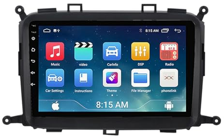 Autorradio Android 15 de 9 Doble DIN para Kia Carens RP 3 III (2013-2019) con CarPlay, cámara Trasera, Controles en el Volante, Bluetooth, GPS, Radio FM y WiFi (A2 2G+32G).