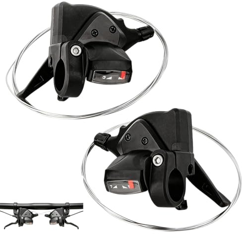 Waufoae 1 paire de leviers de vitesse de vélo 3 x 7 21 vitesses, levier de frein de vélo, 1 paire gauche et droite pour vélo de montagne, vélo de route, VTT