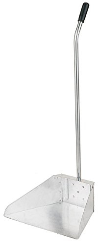 STI Alza Immondizia Paletta Zincata 35x25 cm con Manico in Ferro e Gomma Lamiera