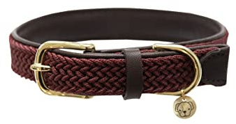 Kentucky Dogwear - Hundehalsband - Geflochtenes Nylon - Bordeaux - Größe M - 50cm