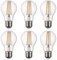 SD LUX LED Glühbirne Base Classic A Lampe E27, 8W 850 Lumen Filament Lampen, ersetzt 75W Glühfadenlampe, 2700K Warmweiß Glühbirnen,Schraube Edison Lampe, nicht dimmbar, 6er Pack (A60E27Klar)