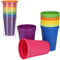 AOI Bicchieri in plastica riutilizzabili da 7 pezzi, Bicchiere da acqua impilabile per bevande, eventi, matrimoni - Colore arcobaleno, 7,05 once
