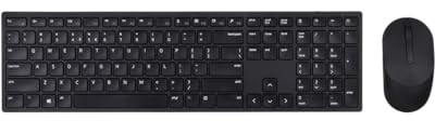 Dell KM5221W, Pro Wireless, Tastatur und Maus Set, US International (QWERTY), schwarz