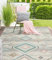 the carpet Palma - vielseitiger Indoor- & Outdoor-Teppich, modernes Design, Wohnzimmer, wetterfest & UV-beständig, langlebig und pflegeleicht, Balkon, Wintergarten, Creme, 120 x 170 cm