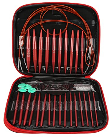 LBEC Rundstricknadeln Austauschbares Mehrzweck-Stricknadel-Set für Socken, Pullover und Mützen