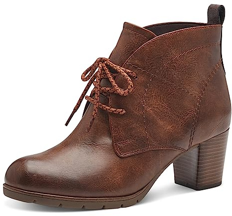 MARCO TOZZI Marco Tozzi Mujer 2-25109-41, Botines con cordones Mujer, Cognac Comb, 37 EU