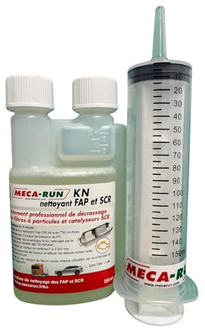 MECA-RUN - KN Reiniger für FAP und SCR – 250 ml + Spritze – professionelle Behandlung zum Entfernen von Partikelfiltern und Katalysatoren SCR, Mecarun