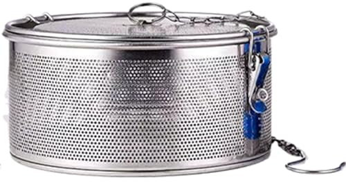 Bomefoi Passoire à épices, panier à saumure en acier inoxydable, panier de séparation avec chaîne, panier à épices polyvalent en maille, passoire à thé en acier inoxydable, outil de cuisine, panier à