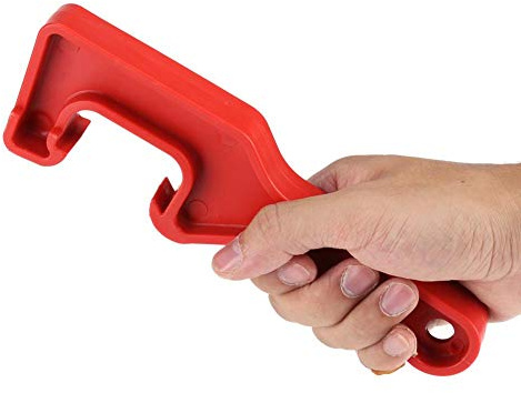 Nikou Apriscatole Gallone in Plastica, Apriscatole Professionale per Secchio, Strumento di Apertura con Impugnatura Antiscivolo per Casa, Ufficio, Garage (Rosso)