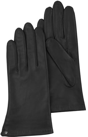 ISOTONER Gants cuir doublés soie femme,Noir,6.5 (XS)