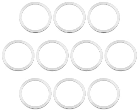 Be In Your Mind 10 Stück Fahrrad Kettenblattbolzen Distanzscheiben Unterlegscheibe Aluminiumlegierung Doppelring Zu Einzeldichtung für Fahrrad Headset Kettenblatt, 1 Mm Dicke 10 Mm Innendurchmesser