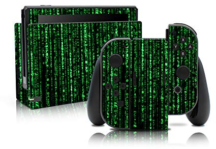 Folien Skin für Spiele Konsole Joy-Con und Ladestation Aufkleber Set Top Schutz gegen Kratzer Design Sticker Cover passgenau selbstklebend RX021 (Nr. 8 Zahlencode)