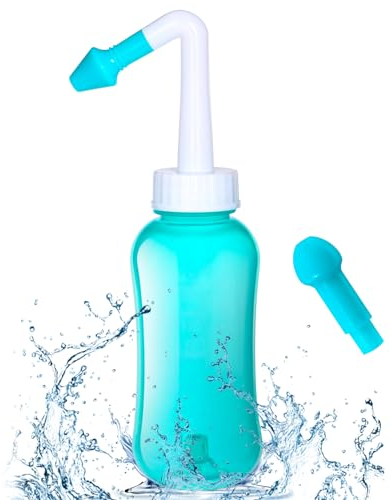 Neti Pot Sinus Rinse Kit Nose Wash Cleaner Pressure Rinse Nasal Irrigation for Adult & Kid BPA Free Sinus Rinse Bottle 300ML
