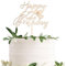 Gleevio Holz Tortendeko 60. Geburtstag Mann Frau, Cake Topper Happy Birthday Kuchendeko, Kuchen Topper 60 Jahre Mann, Torten Topper Frau