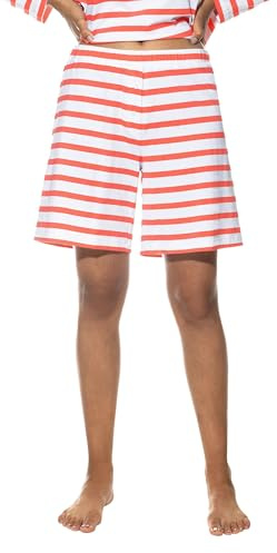 Mey Nachtwäsche Serie Summer Stripes Damen Yoga Pants Red Lobster L(L)
