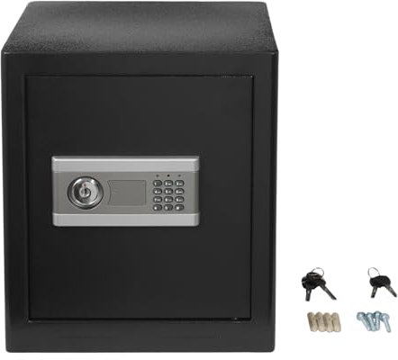 Safe Tresor mit Schlüssel, 50L Groß Safe Tresor für Zuhause Ausgestattet - Doppelter Diebstahlschutz, Tresor mit Zahlenschloss, Schranktresore für Bargeld Wertsachen Dokumente