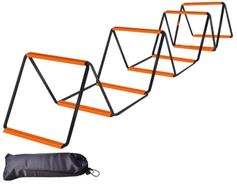LeeQinersw Échelle de Football Portable pour Les Exercices de Coordination et D'équilibre, 10 Grilles avec Sac