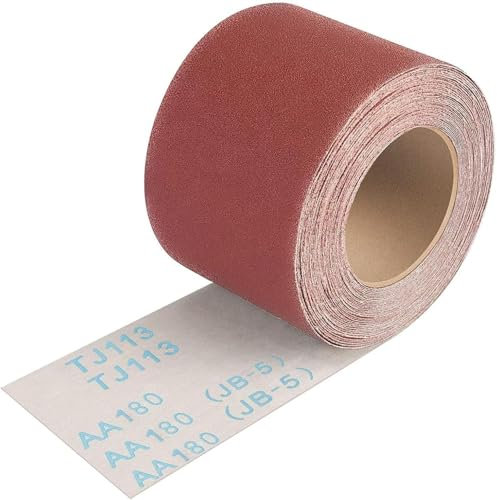 Rouleau de Papier Abrasif de Haute Qualité, Grain 400,93 mm x 10 m,Adapté pour Ponçage à Sec et Humide,pour Bois et Métal, Compatible avec Ponceuses Manuelles et Vibrantes Bullet Points (Grain 400)