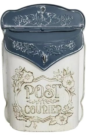 Wall Mounted Post Box Vintage Mailbox Letter Box Sturdy Wall Mount Mailbox Post Box Decorative Yard Fence Farmhouse for Garden Outside Gate Garage