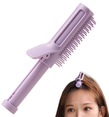 Pettine arricciacapelli – Spazzola per definire i capelli, bigodino termico con clip per radice, setole leggere e resistenti al calore, ideale per donne, amici, famiglia, casa, salone, feste al chiuso