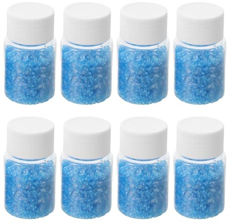 SHERCHPRY 8 Pezzi Vetro Frantumato Decorativo Blu per Artigianato Art Ghiaia di Vetro Irregolare per Acquari e Riempitivi Vasi Fai da Te per Resina e Progetti Creativi