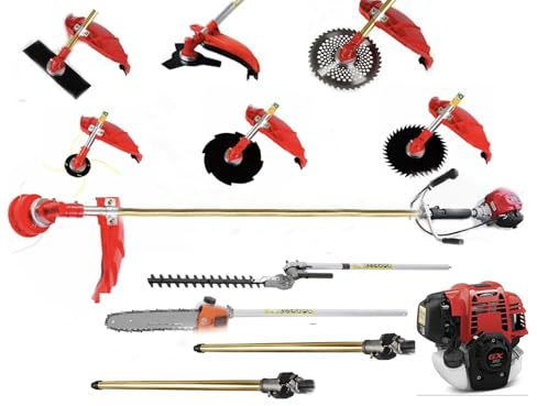 Decespugliatore a scoppio GX50 – 11 in 1 multifunzione – Tagliabordi benzina 4 tempi – Motore 50 cc da – Con tracolla